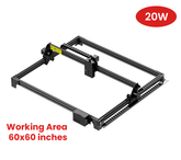 20W CNC Laser Engraver  Area Wood Cutter And Engraver Cnc Laser Cutting Machine Leather - 60 x 60 Inches